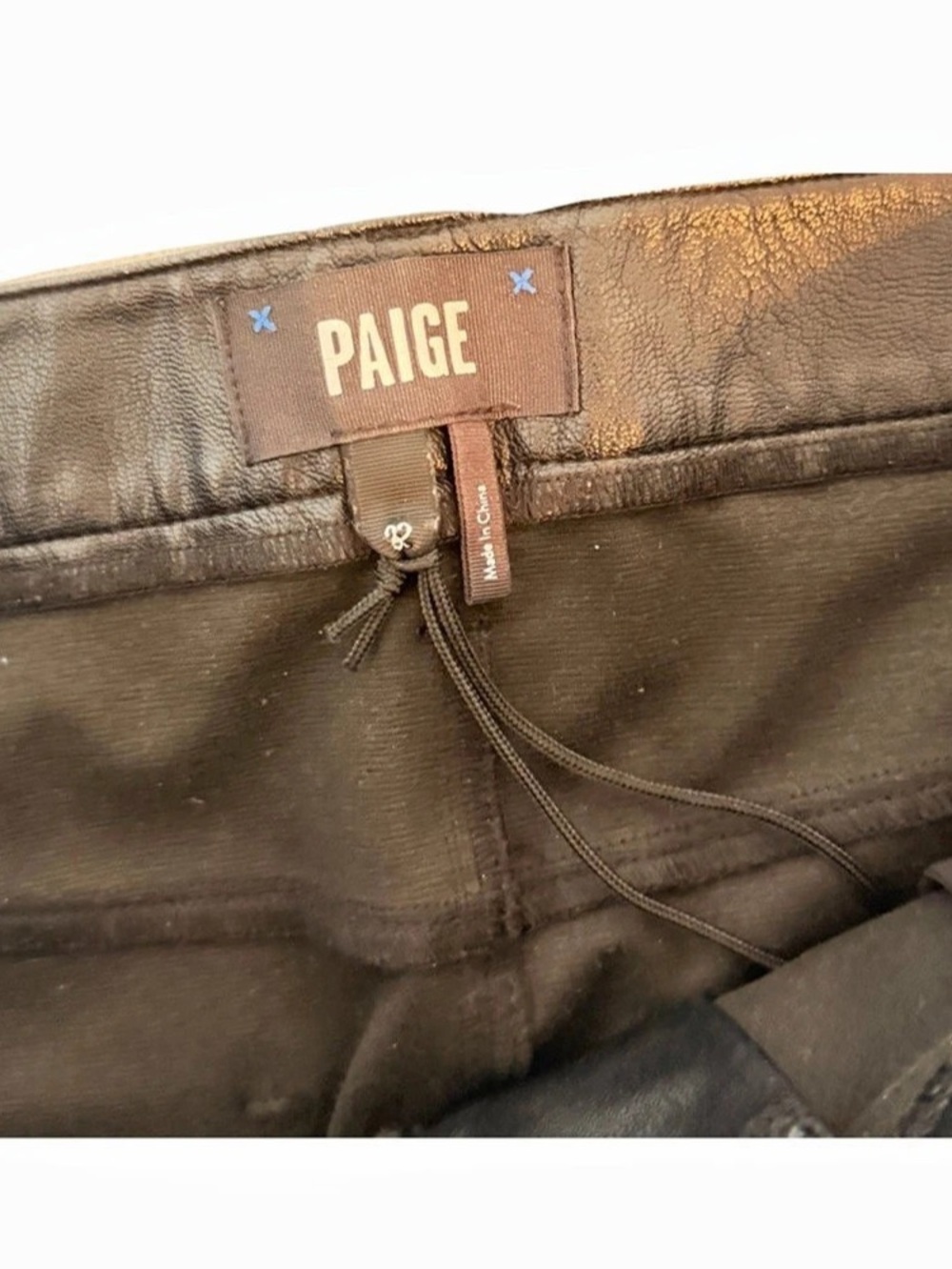 Paige Tarra Faux Leather Mini Skirt in Black - Picture 2 of 2